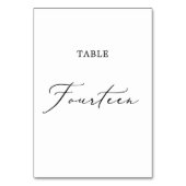 繊細な黒い書道のテーブル14 テーブルナンバー (裏面)