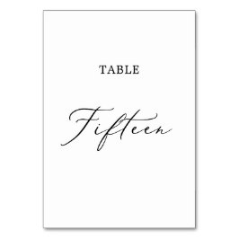 繊細な黒い書道のテーブル15 テーブルナンバー