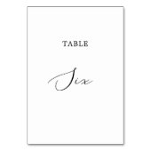 繊細な黒い書道のテーブル6つのテーブル番号 テーブルナンバー (裏面)