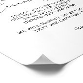 繊細な黒い書道の抜き取り式のサイン ポスター (角)