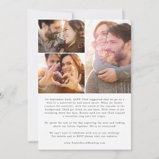 繊細な黒い書道の提案書結婚物語 招待状 (裏面)