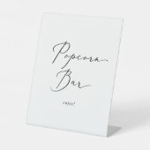 繊細な黒い書道の結婚ポップコーンバー 台座サイン (正面)