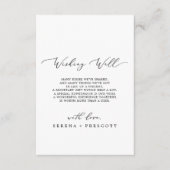 繊細な黒い書道を願う井戸のカード エンクロージャーカード (正面)