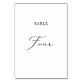 繊細な黒い書道テーブル4つのテーブル番号 テーブルナンバー (裏面)