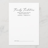 繊細な黒い書道家の伝統 アドバイスカード (正面)