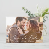 繊細な黒い書道水平ダークフォト セーブザデート (スタンド正面)