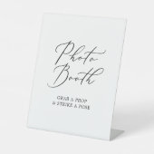 繊細な黒い書道結婚の写真ブース 台座サイン