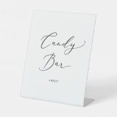 繊細な黒い書道結婚の飴バー 台座サイン (正面)