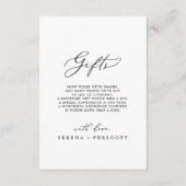 繊細な黒い書道結婚式の贈り物 エンクロージャーカード (正面)
