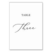 繊細な黒い書道表3 テーブルナンバー (裏面)