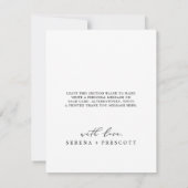 繊細な黒い書道3フォトコラージュ サンキューカード (裏面)