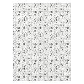 繊細な黒い花 テーブルクロス (正面)