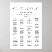 繊細な黒の私たちのお気に入りの人々の座席表 ポスター (正面)