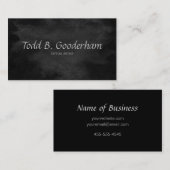 繊細な黒スモークロコタトゥーパターン 名刺 (正面/裏面)