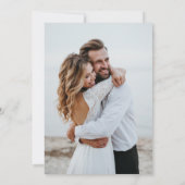 繊細な黒モノグラム書道結婚写真 招待状 (裏面)