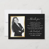 繊細な黒字葬儀サンキューカード サンキューカード (正面)