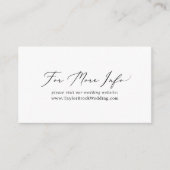 繊細な黒書道結婚のサイト エンクロージャーカード (正面)