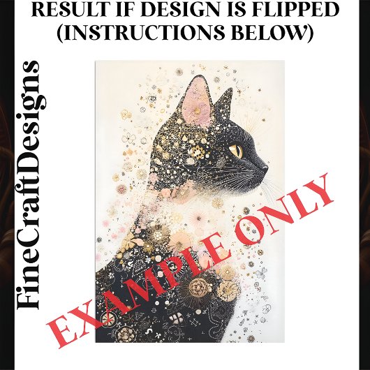 繊細な黒猫とフローラモチーフAR6デコパージュ 薄葉紙