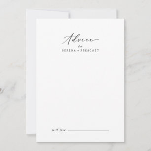 繊細な黒結婚書 アドバイスカード