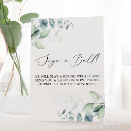 繊細な黒 |ユーカリがボールのサインをする 台座サイン