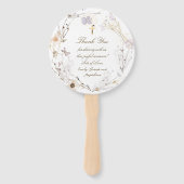 繊細な10本の野生の花のバプテスマ ハンドファン (裏面)