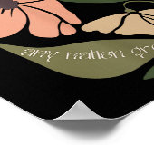 繊細なBoho花アンチTrum Pプロフェス自由主義のトRe ポスター (角)