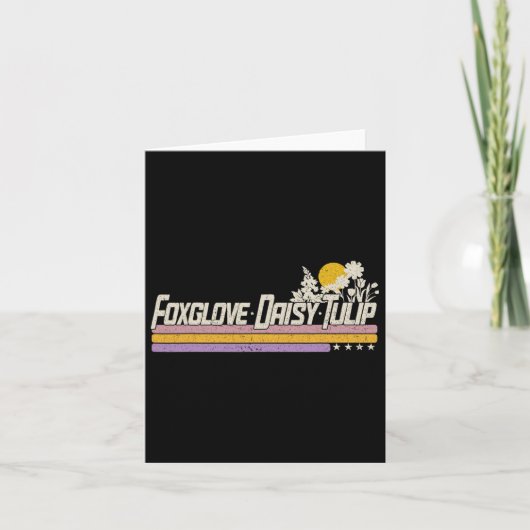 繊細なBoho花トランプレジストシャツフォックスグラブダ カード (正面)