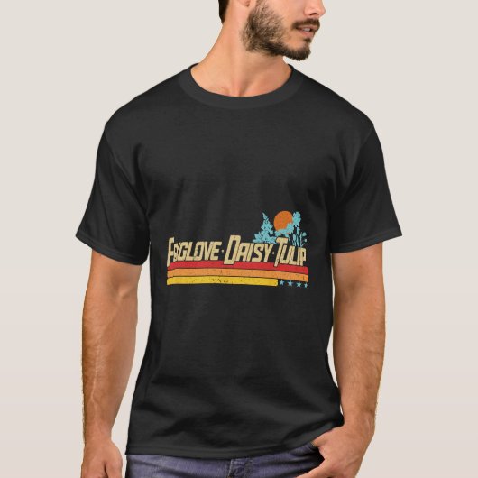 繊細なBoho花トランプレジストシャツフォックスグラブダ Tシャツ (正面)
