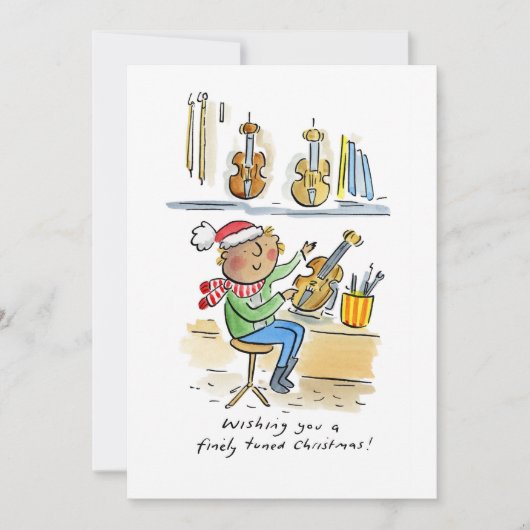 繊細に調整されたクリスマス 招待状 (正面)