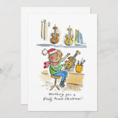 繊細に調整されたクリスマス 招待状 (正面/裏面)