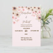 繊細エレガントでロマンチック、このフローラ結婚 招待状 (スタンド正面)