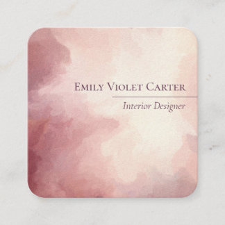 繊細エレガントなフェミニン名刺 スクエア名刺