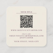 繊細エレガントなフェミニン名刺 スクエア名刺 (裏面)