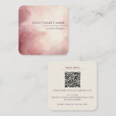 繊細エレガントなフェミニン名刺 スクエア名刺 (正面/裏面)