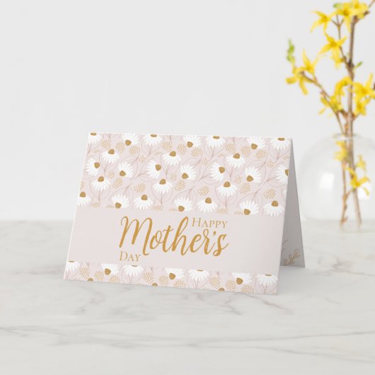 繊細エレガントなフローラ母のデイカード カード (黄色い花)