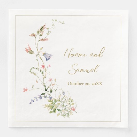 繊細エレガントな水彩野結婚花 (正面)