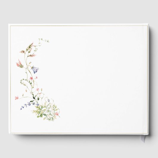 繊細エレガントな水彩野結婚花 ゲストブック (裏面)