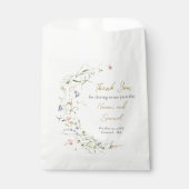 繊細エレガントな水彩野結婚花 フェイバーバッグ (正面)