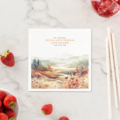 繊細エレガントな秋自然 スタンダードカクテルナプキン (インサイチュ)