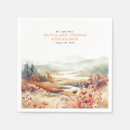 繊細エレガントな秋自然 スタンダードカクテルナプキン