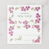 繊細エレガントな紫の蘭ボヘミアン プレイスカード (外部開封)