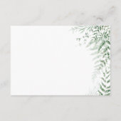 繊細エレガントな緑の結婚シダの詳細 エンクロージャーカード (裏面)