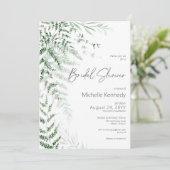 繊細エレガントな緑シダブライダルシャワー 招待状 (スタンド正面)