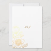 繊細エレガントな花結婚式招待状 招待状 (裏面)