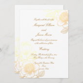 繊細エレガントな花結婚式招待状 招待状 (正面/裏面)