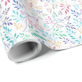 繊細カラフルな葉の継ぎ目のないパターン ラッピングペーパー (ロールコーナー)