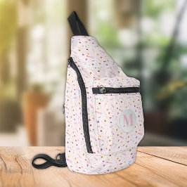 繊細スタイリッシュな山花ピンク スリングバッグ