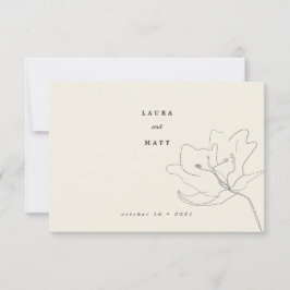 繊細モダンな卵殻ソフトフローラ 出欠カード