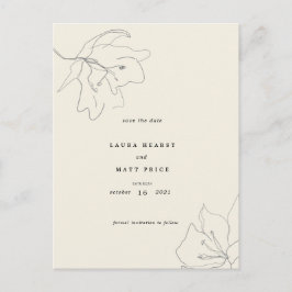 繊細モダンな卵殻ソフトフローラ 案内ポストカード