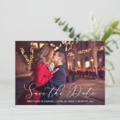 繊細モダンな書道カップル写真 セーブザデート (スタンド正面)